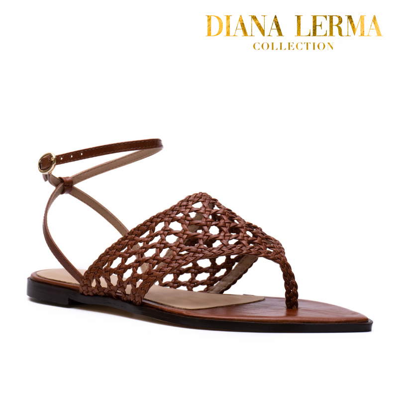 Brown Woven Sandals