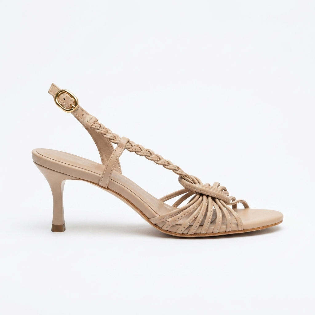 Beige Slingback Heels