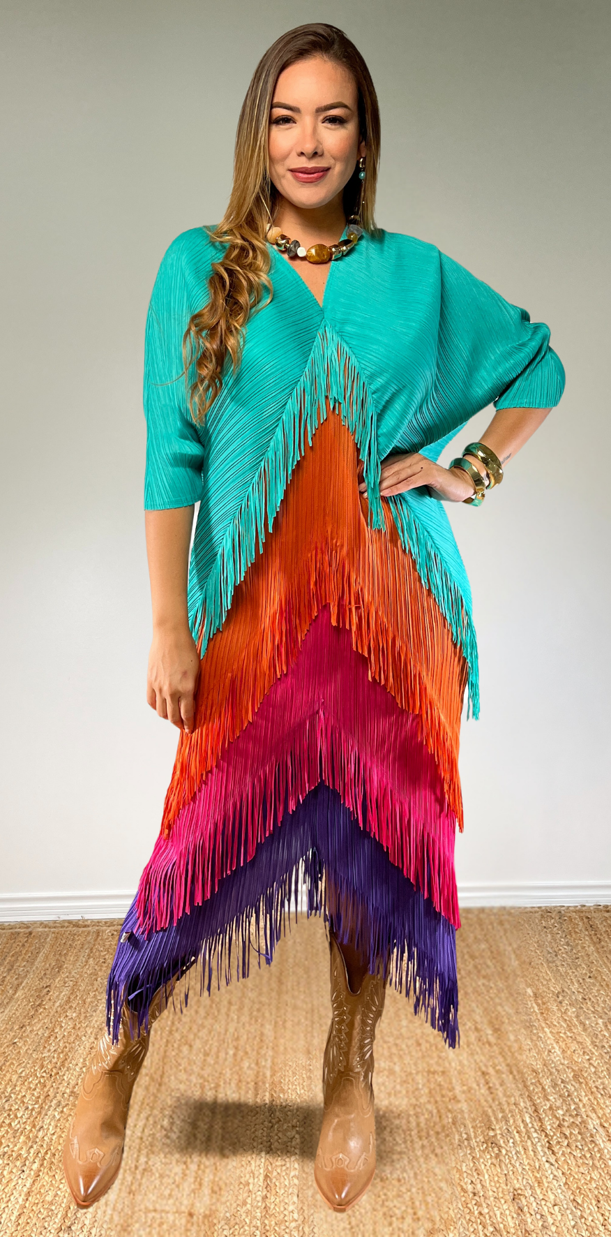 Multi Fringe Dress