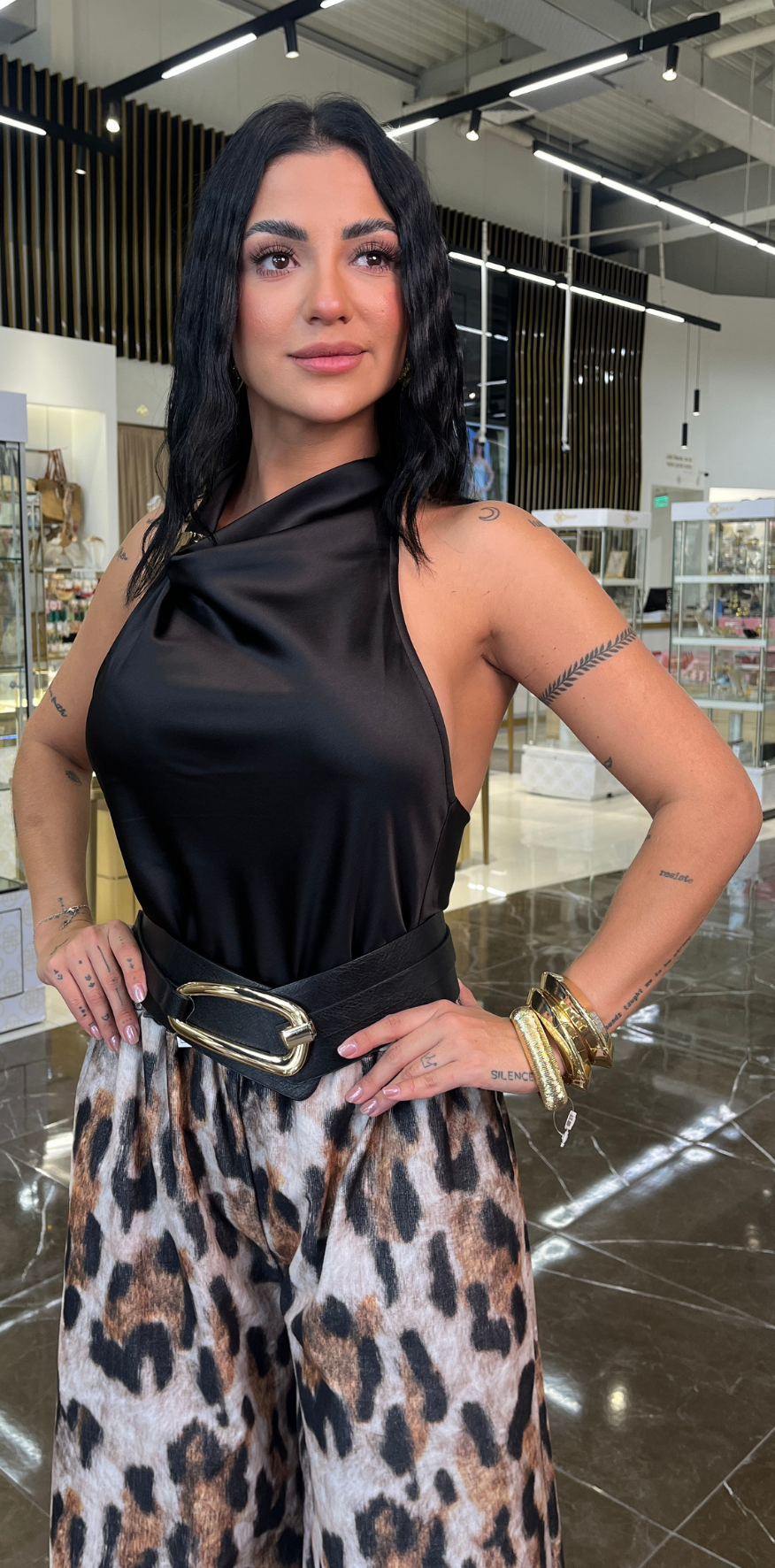 Silky Black Blouse