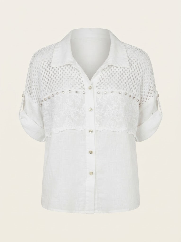 Linen Open Knit Shirt