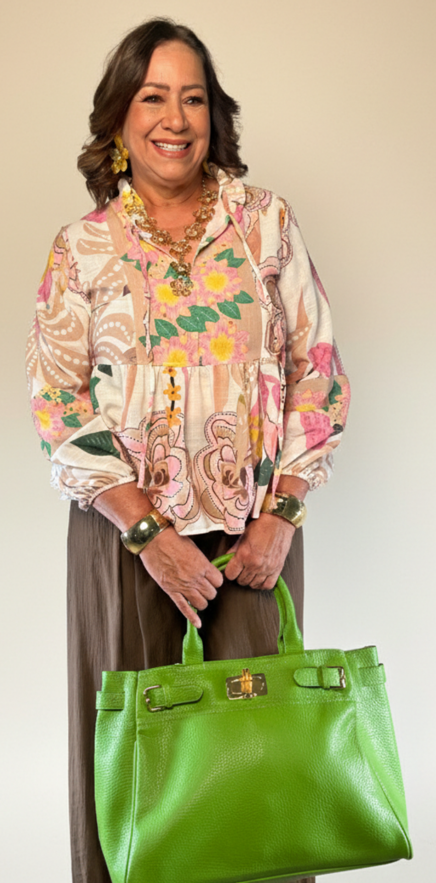 Floral Paisley Peasant Blouse