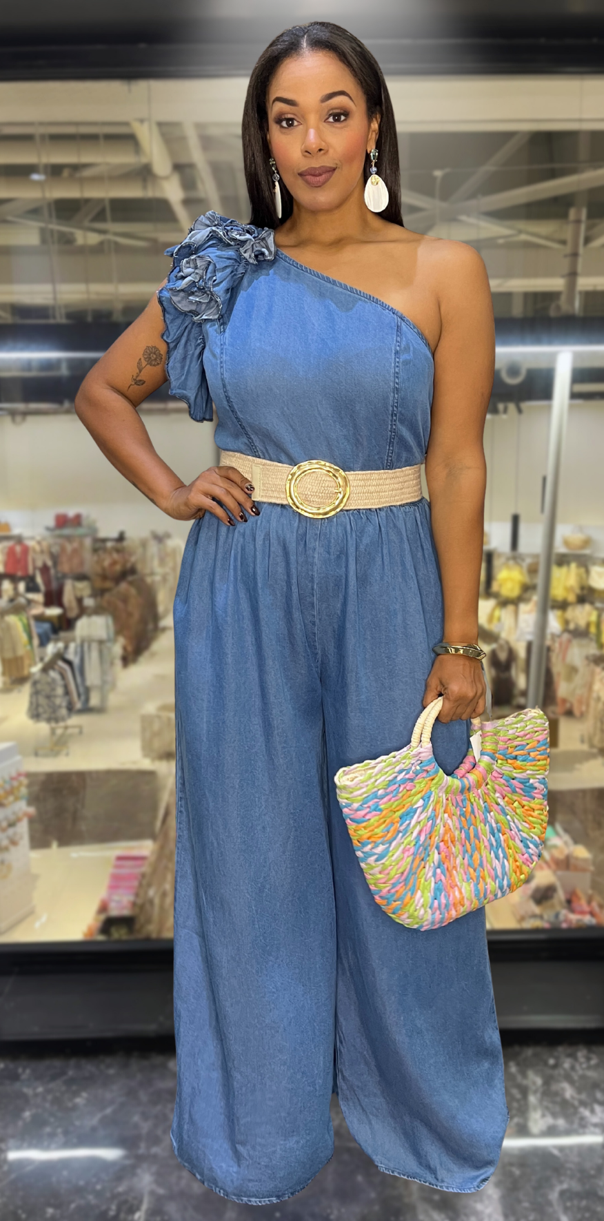 Blue Denim Jumpsuit