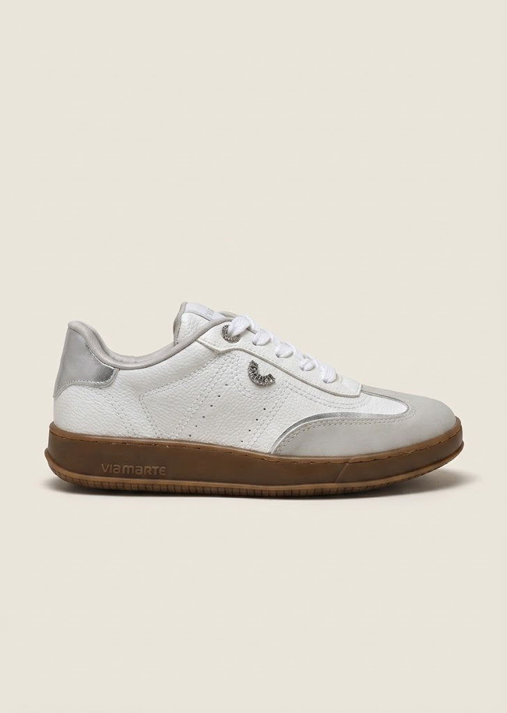 Metallic Trim Retro Sneakers
