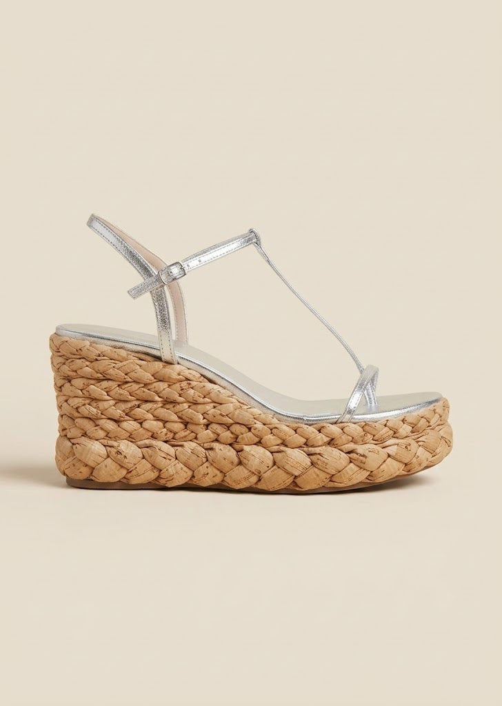 Strappy Natural Wedges