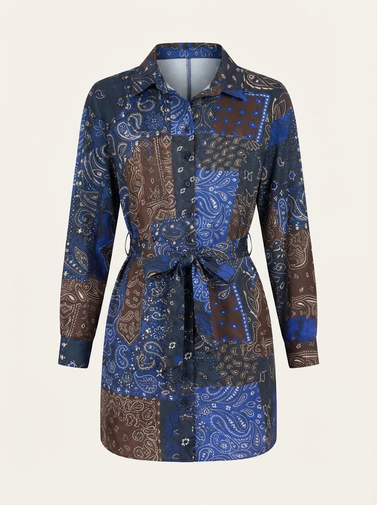 Paisley Print Minidress