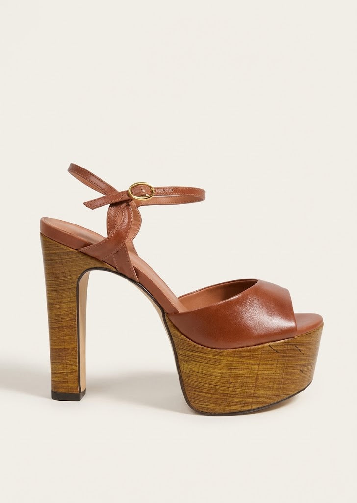 Mocha Block Heels
