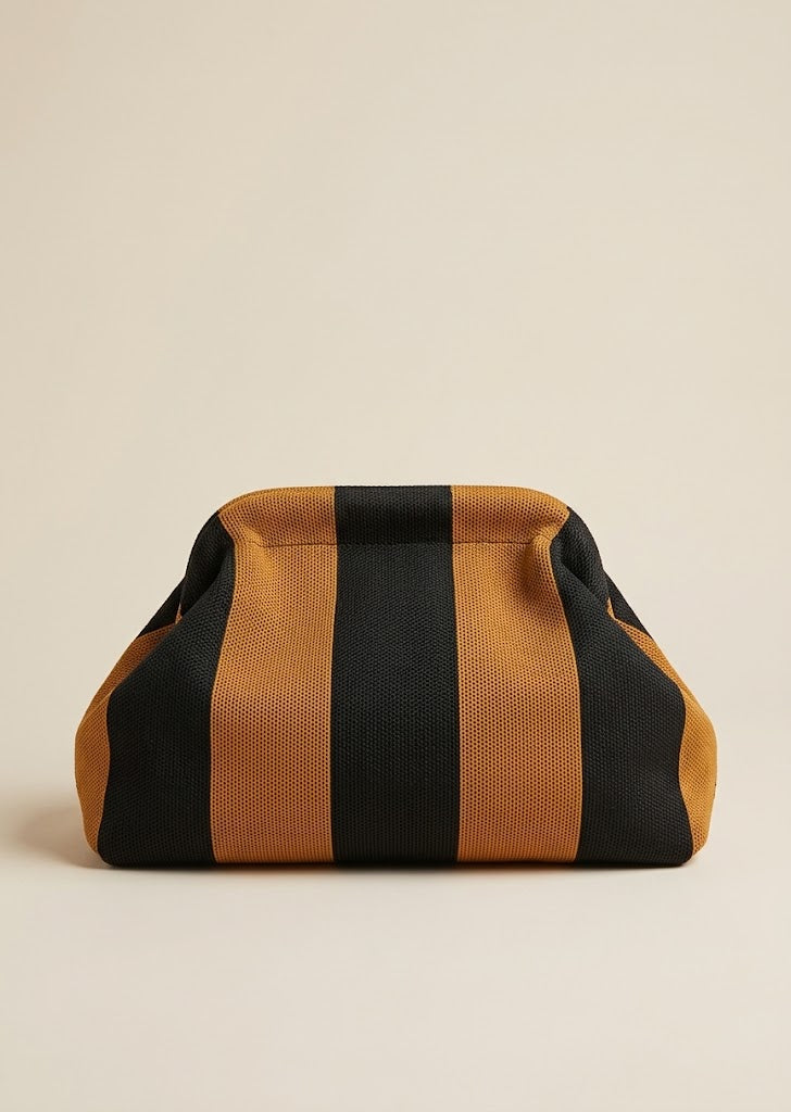 Striped Frame Clutch