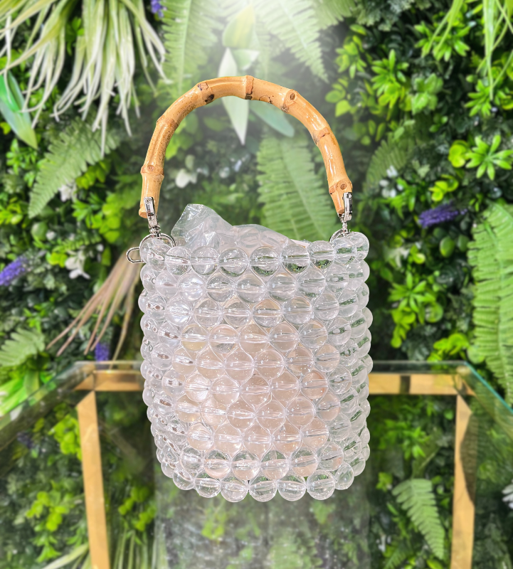 Transparent Pearls Handbag