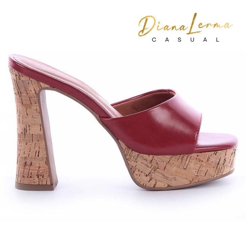 Red Strap Natural Heels