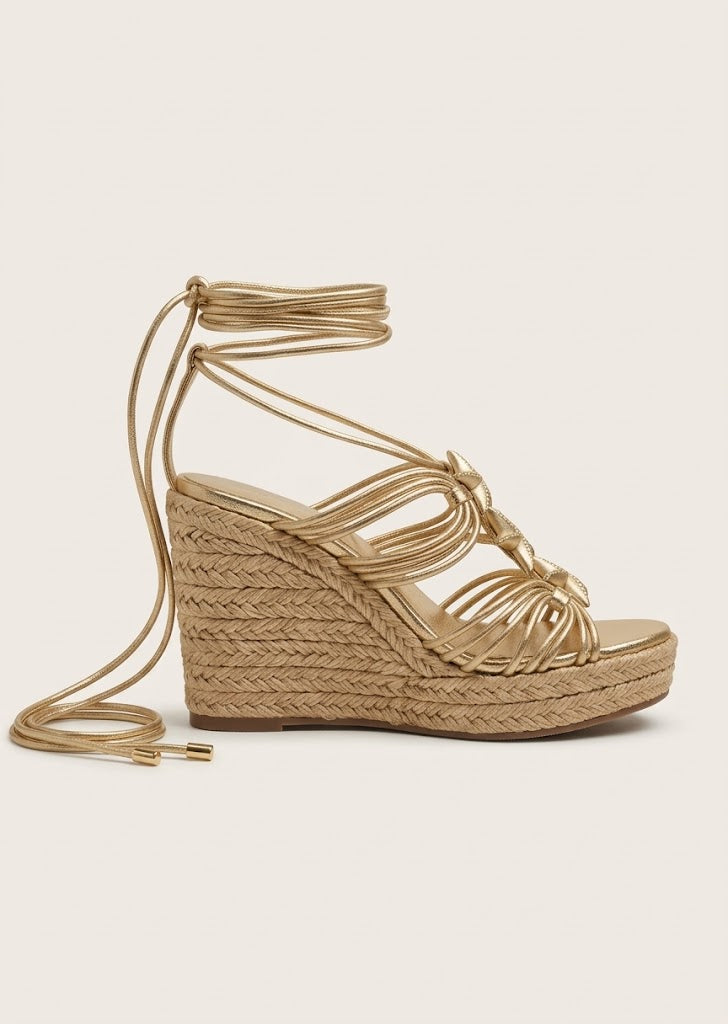 Gold Tied Wedges
