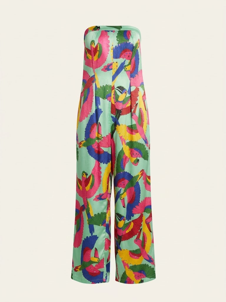 Tropical Toucan Print Jumpsuit