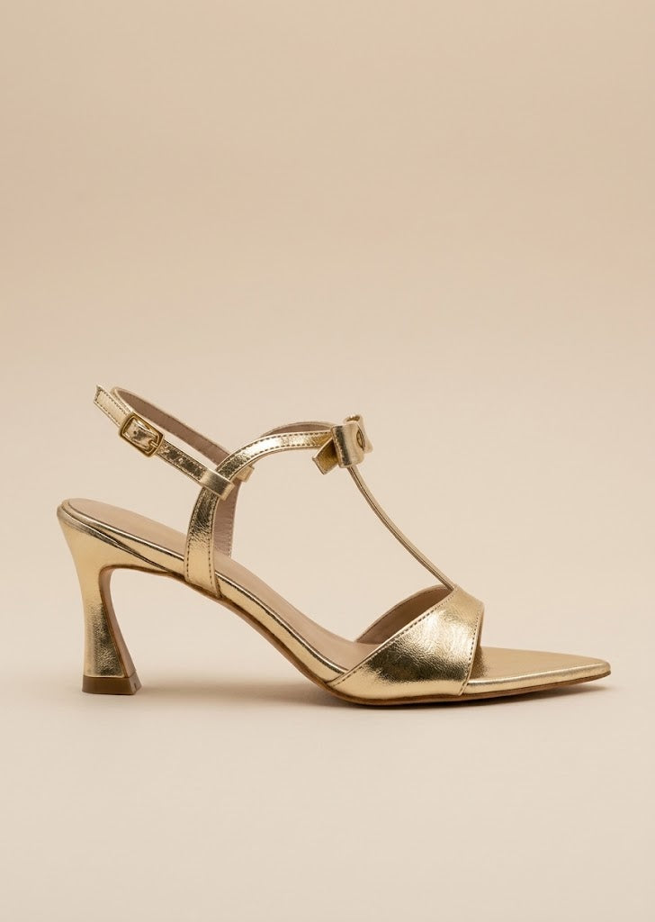 Gold Straps Heels