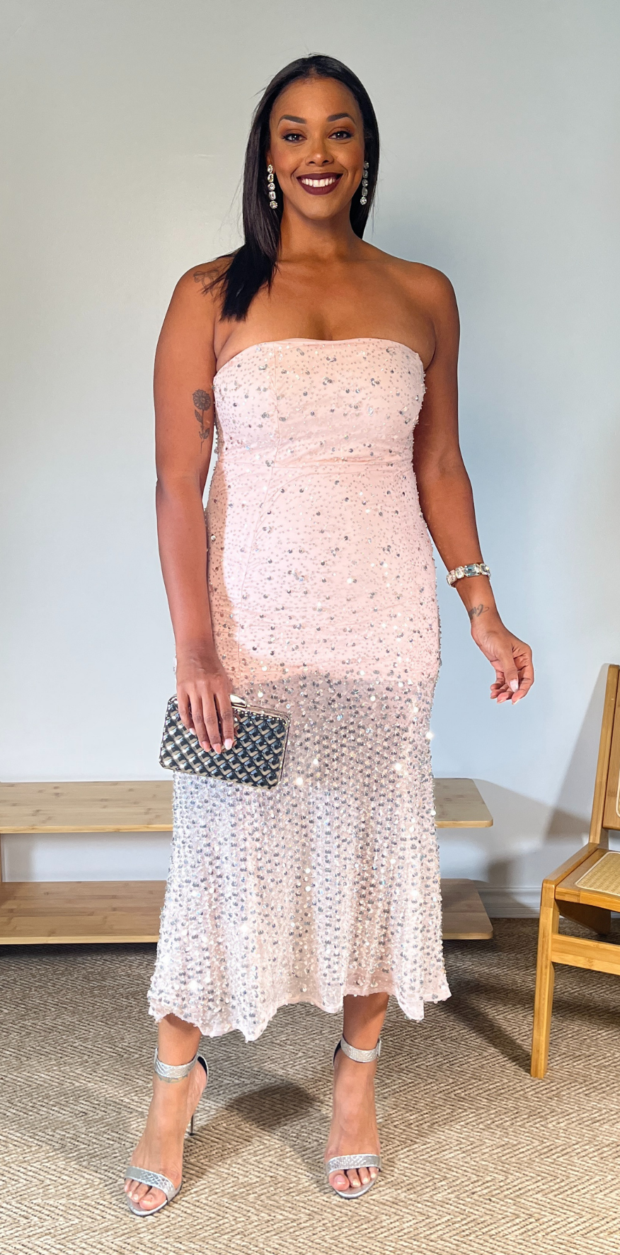 Pink Strapless Dress