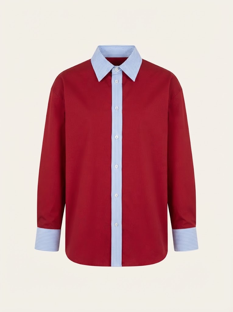 Contrast Striped Casual Shirt