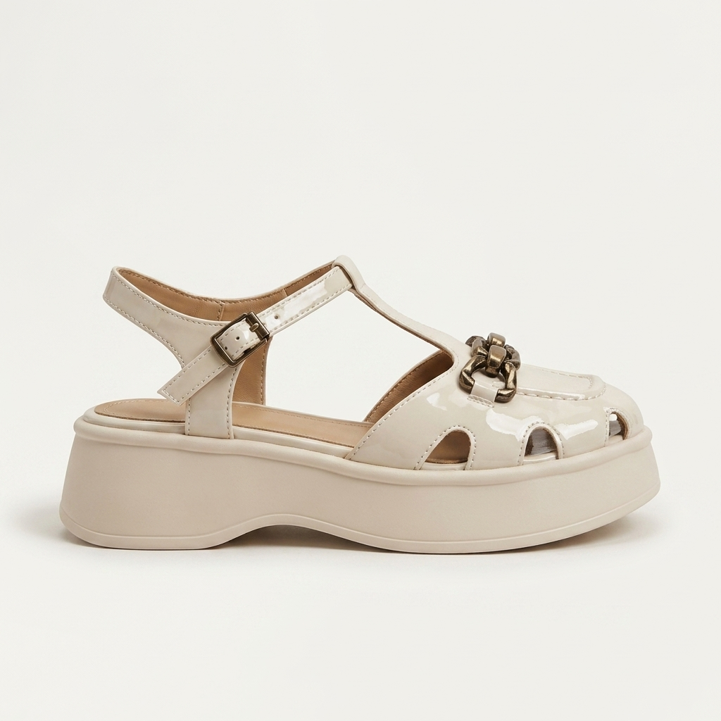 Glossy Chunky Sandals