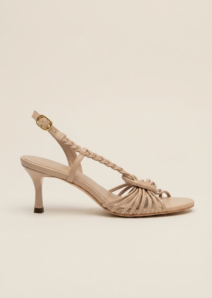 Beige Slingback Heels