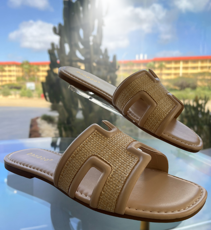Natural Slide Sandals