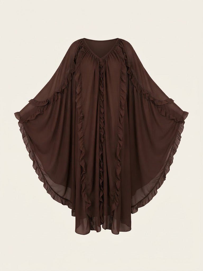 Ruffled Kaftan Tunic