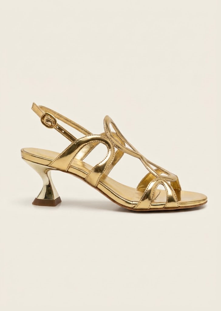 Gold Straps Heels