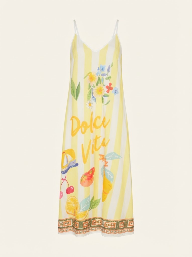 Graphic Print Maxi Dress