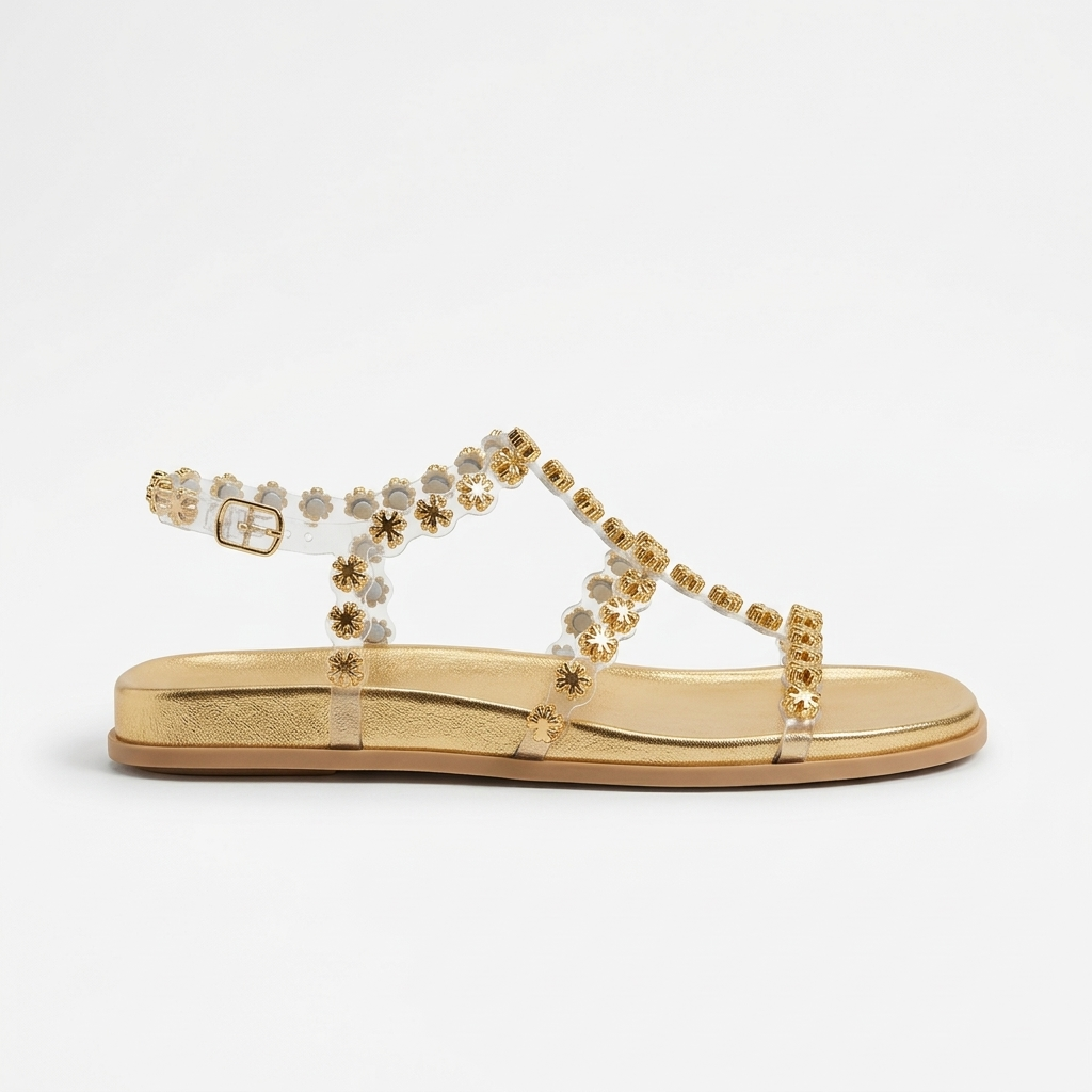 Mini Gold Studs Sandals