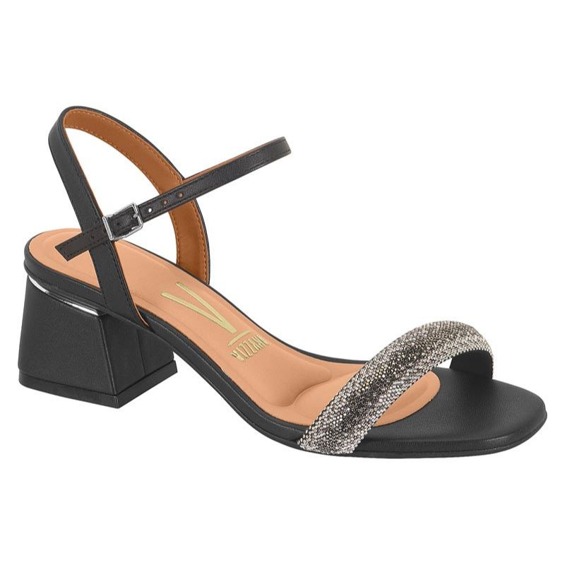 Glitter Strap Block Heels