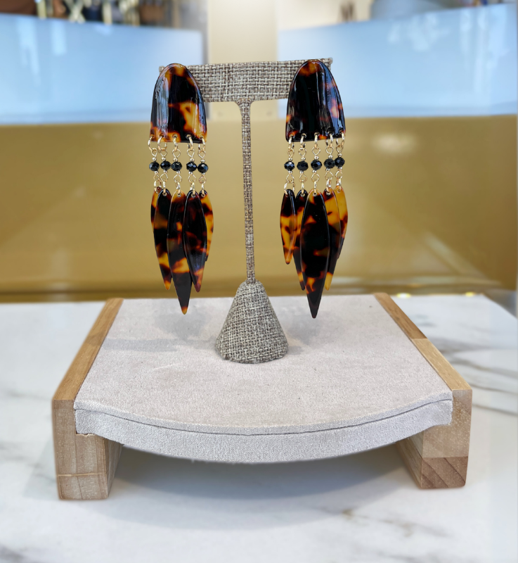 Dark Animal Print Earrings