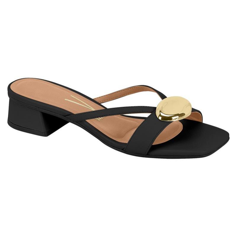 Gold Detail Block Heels