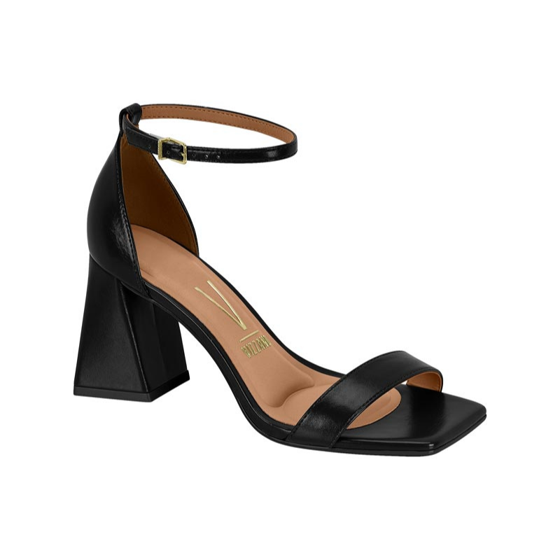 Black Strap Block Heels