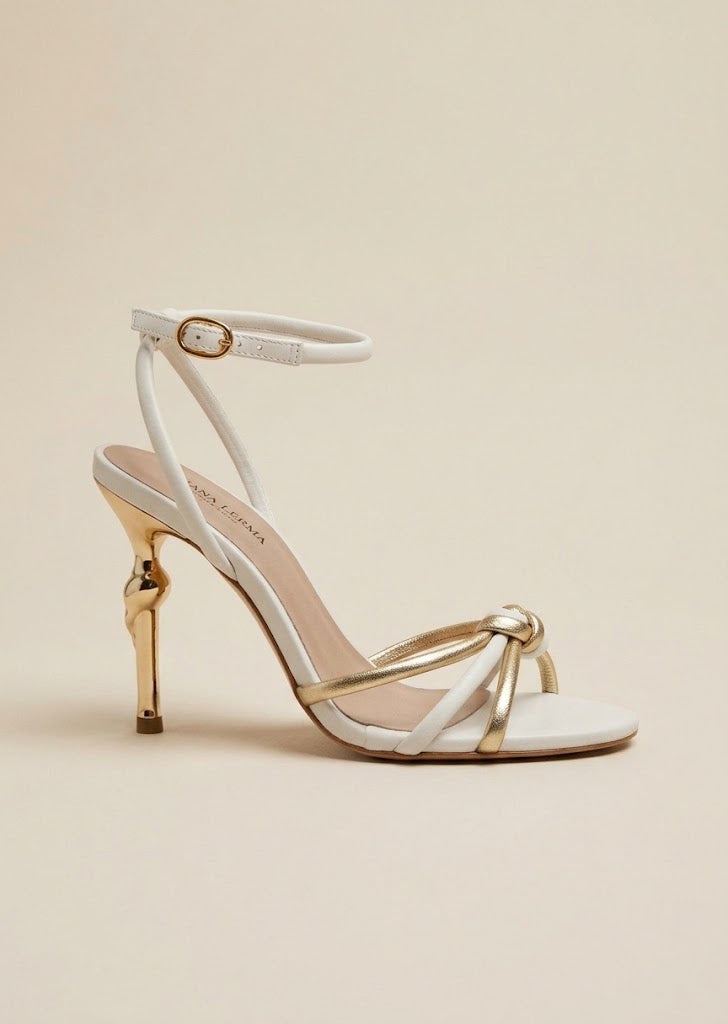 Gold Detail Straps Heels