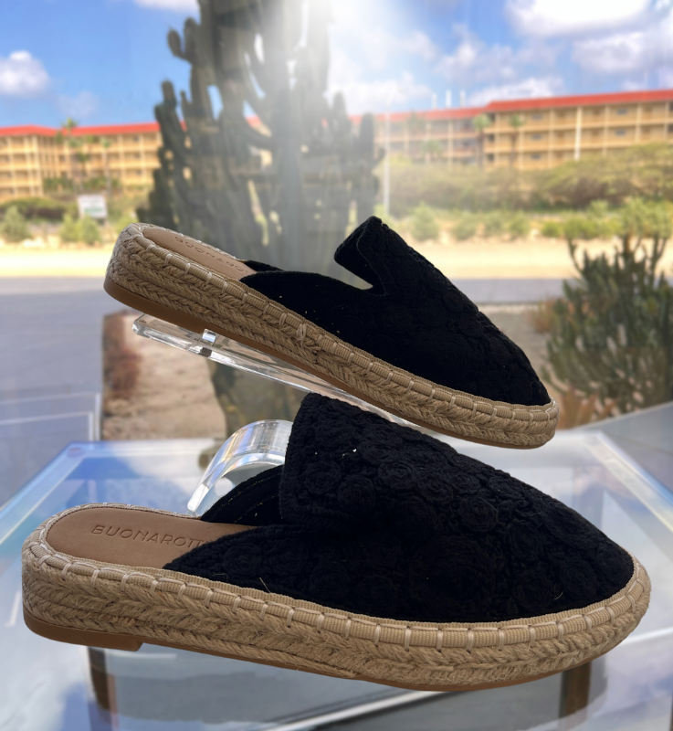 Black Slide Flats