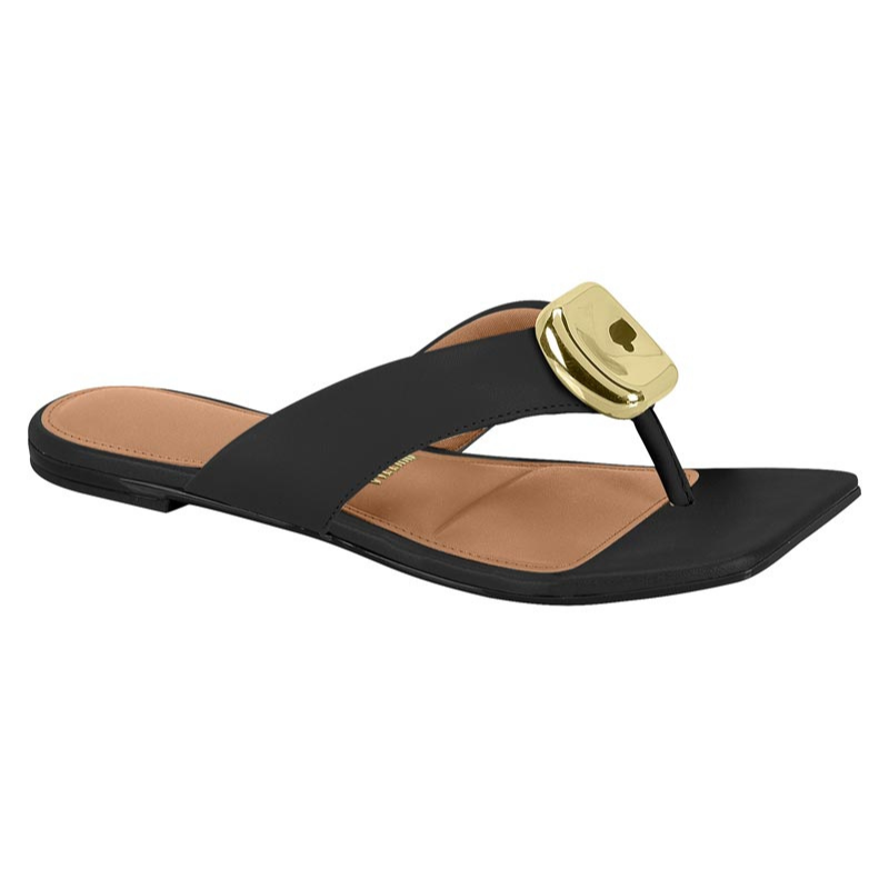 Gold Detail Slide Sandals