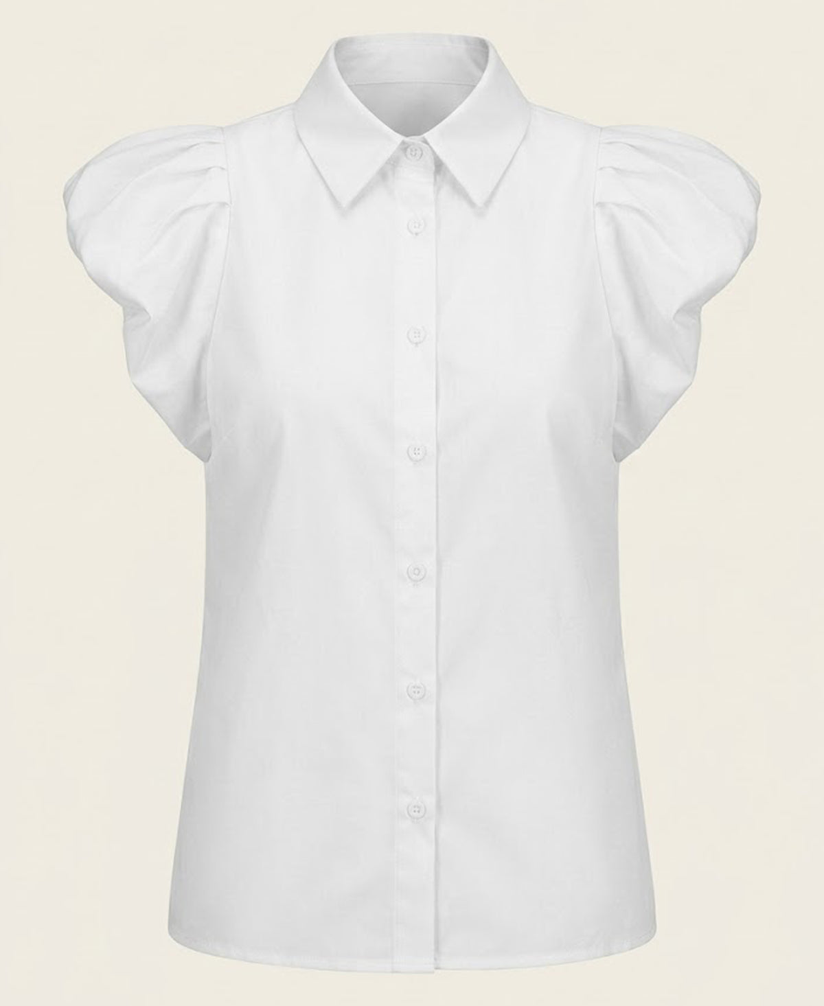 Cap Sleeve Button Down Shirt