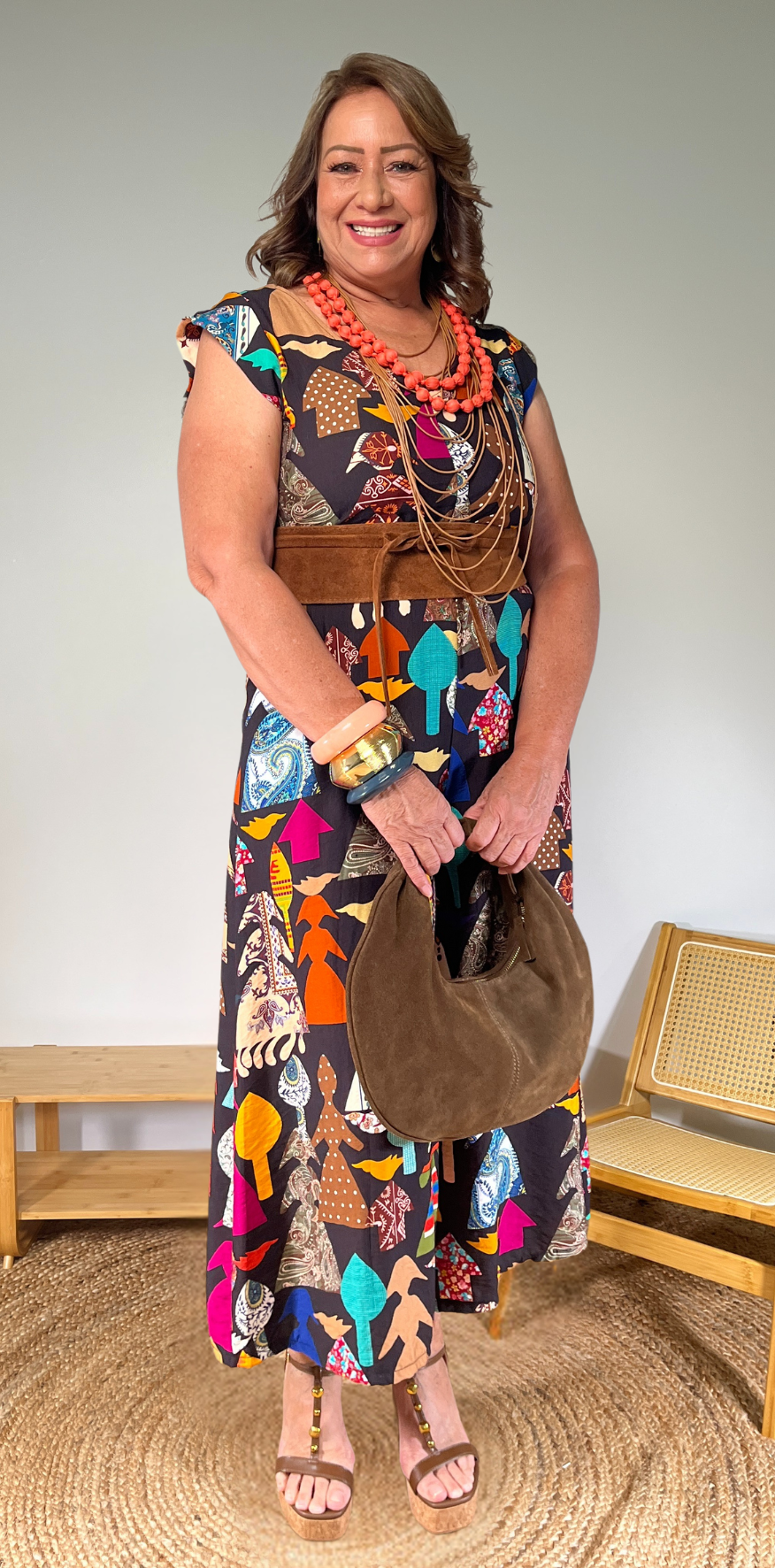 Multi Color Black Jumpsuit