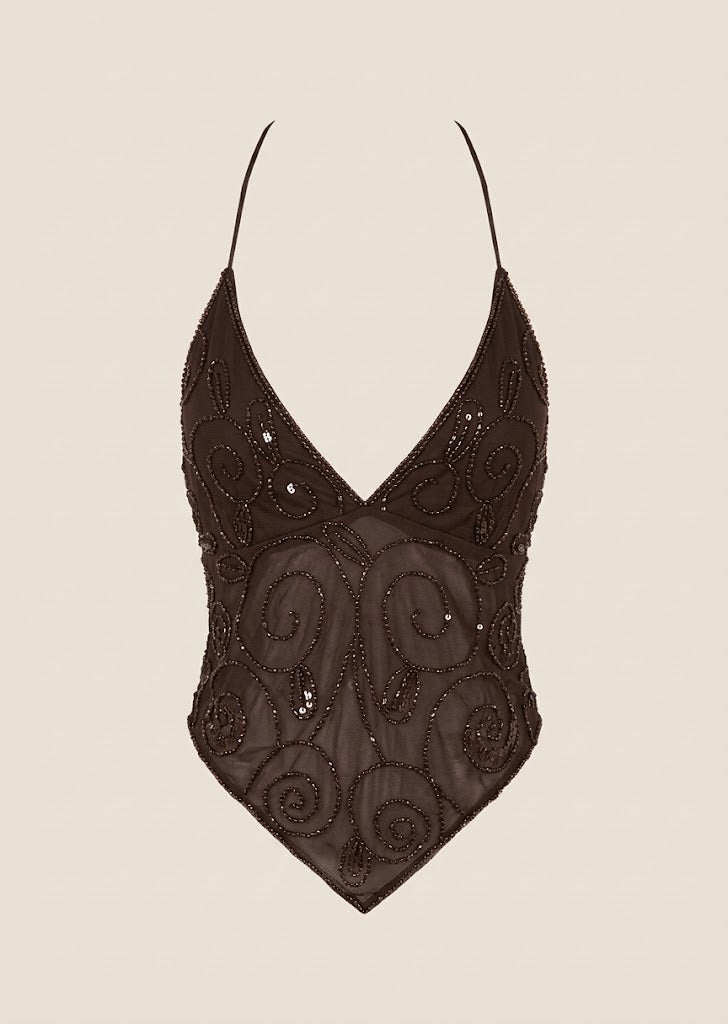 Beaded Halter Top