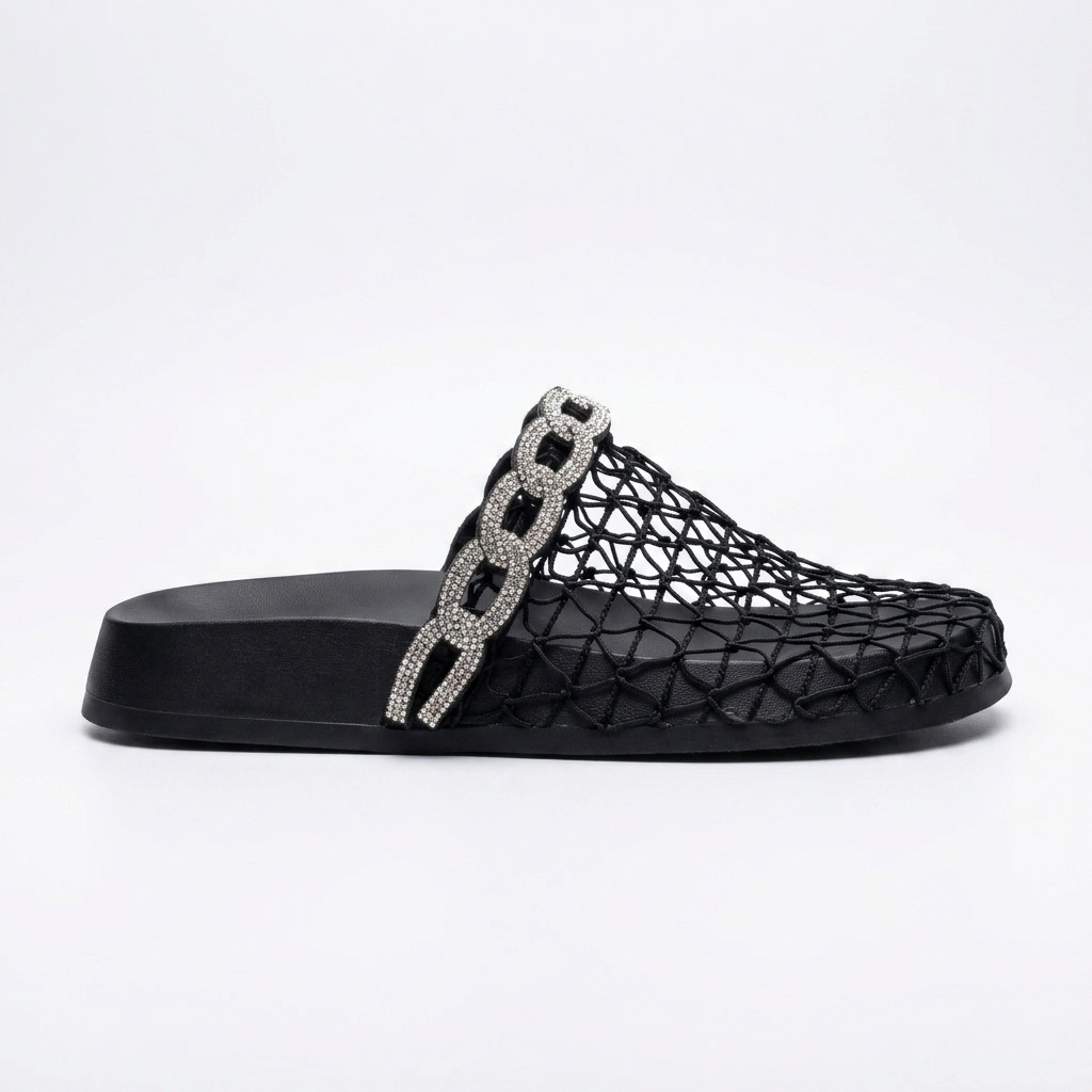 Black Slide Sandals
