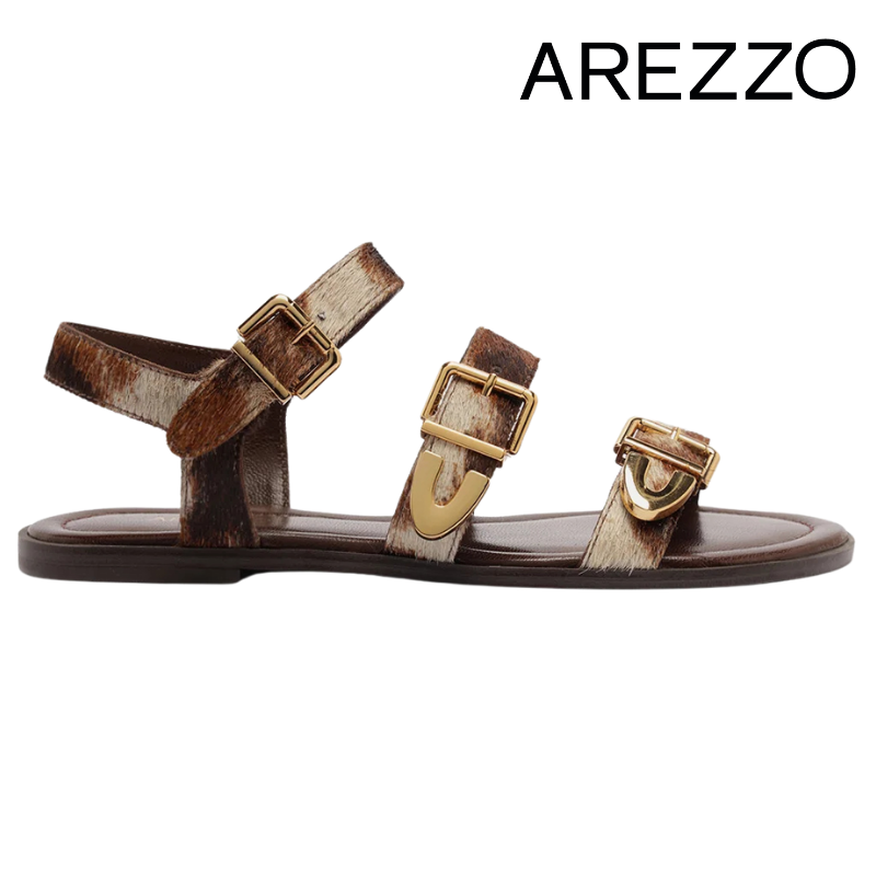 Animal Print Strappy Sandals