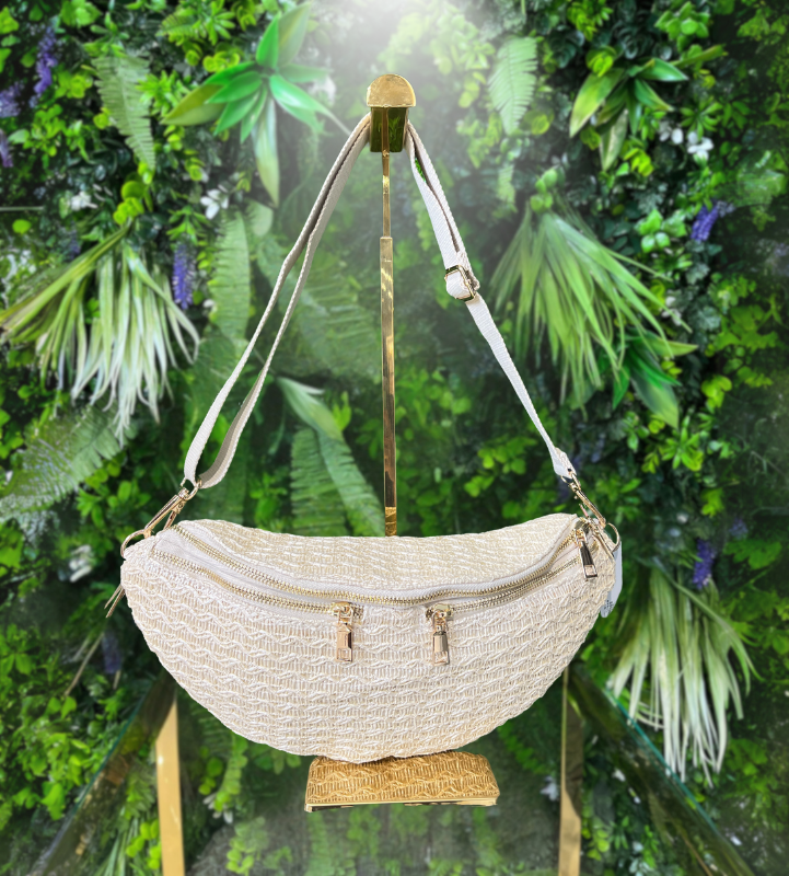 Creme Woven Bag
