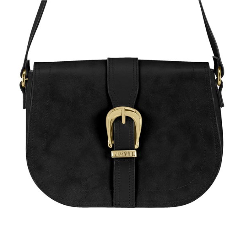 Gold Buckle Strapped Purse