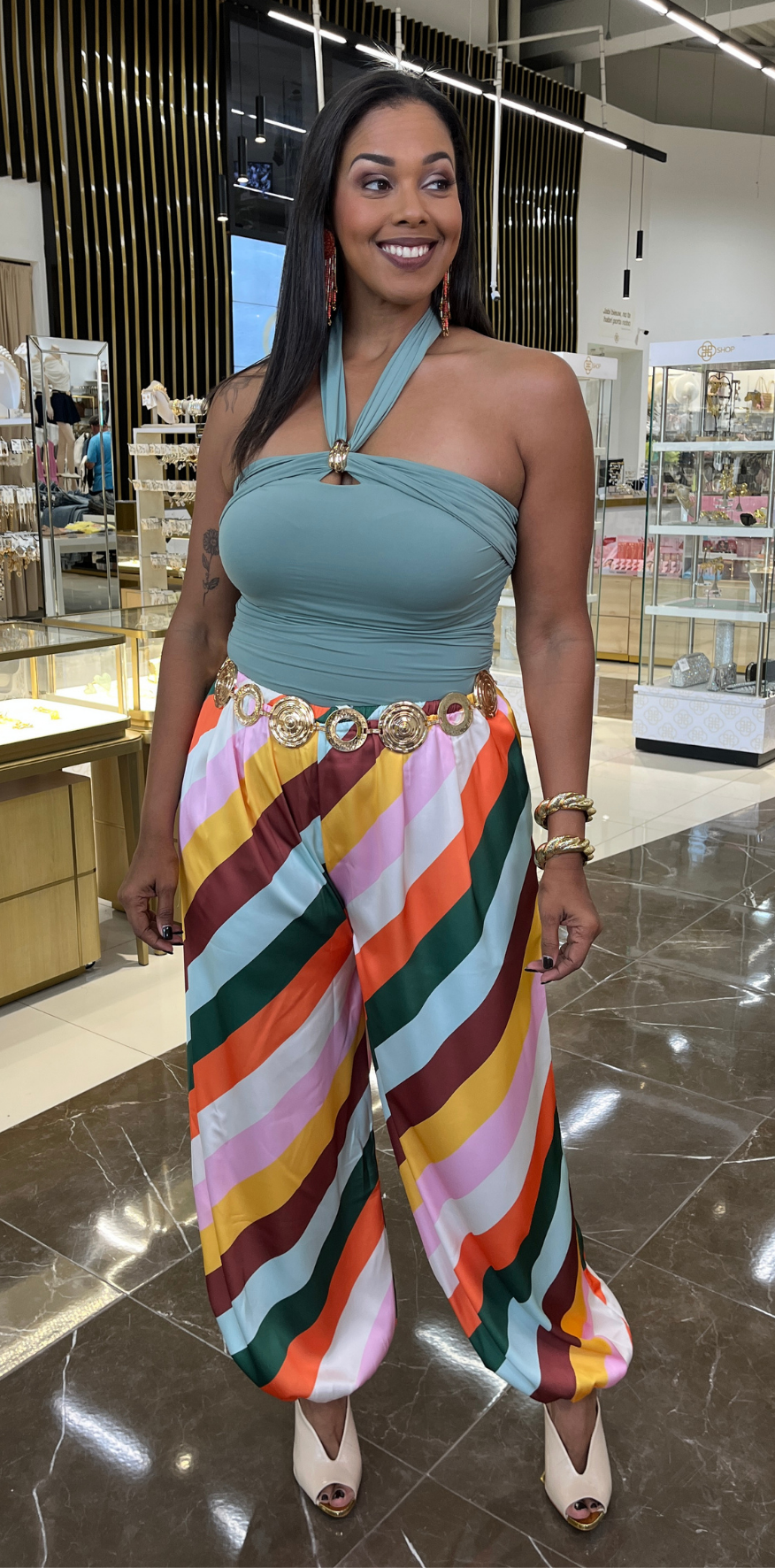 Multi Color Stripes Pants