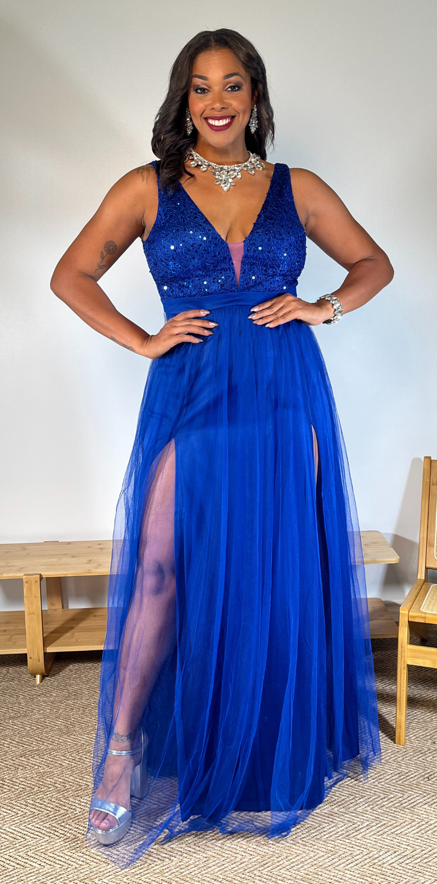 Royal Blue Sequin Dress