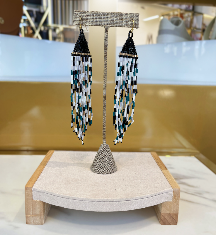 Black Beads Earrings