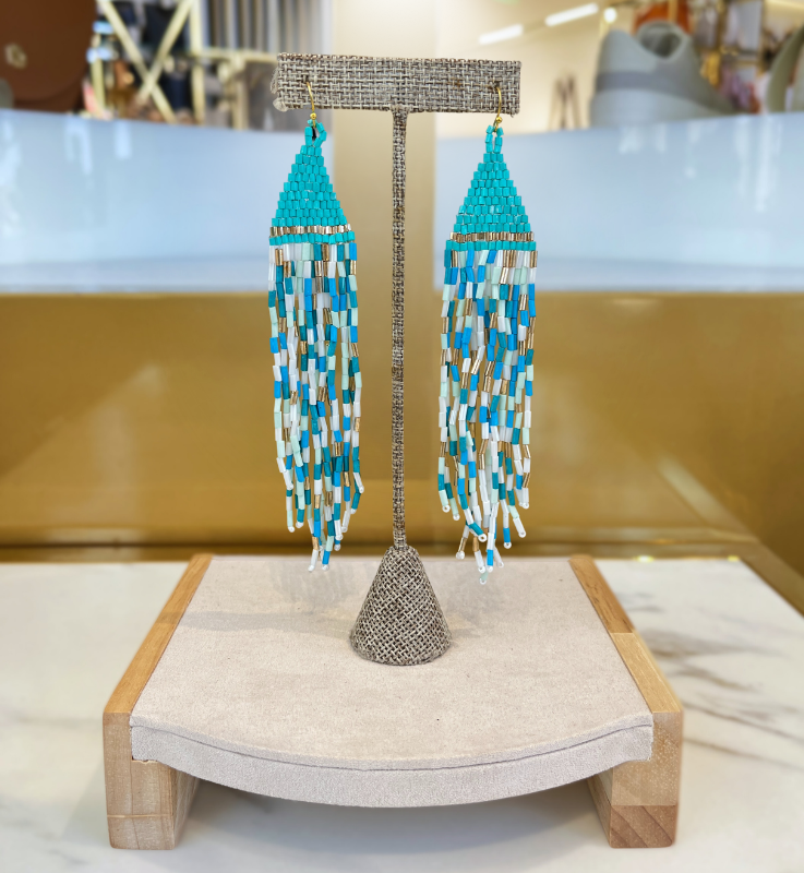 Blue Beads Earrings