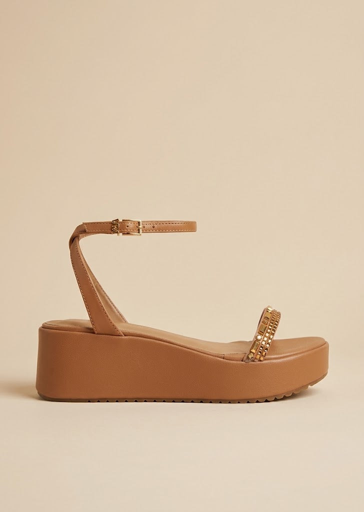 Crystal Embellished Platform Wedges