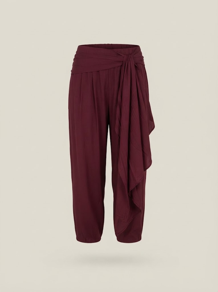Draped Wrap Pants