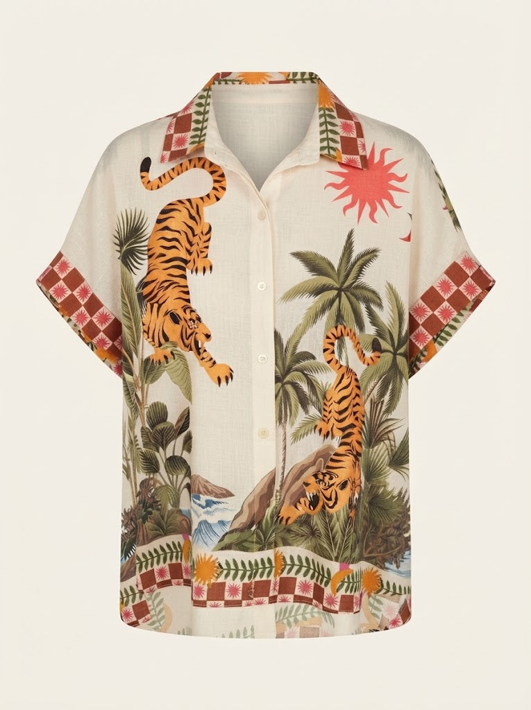 Graphic Resort Blouse
