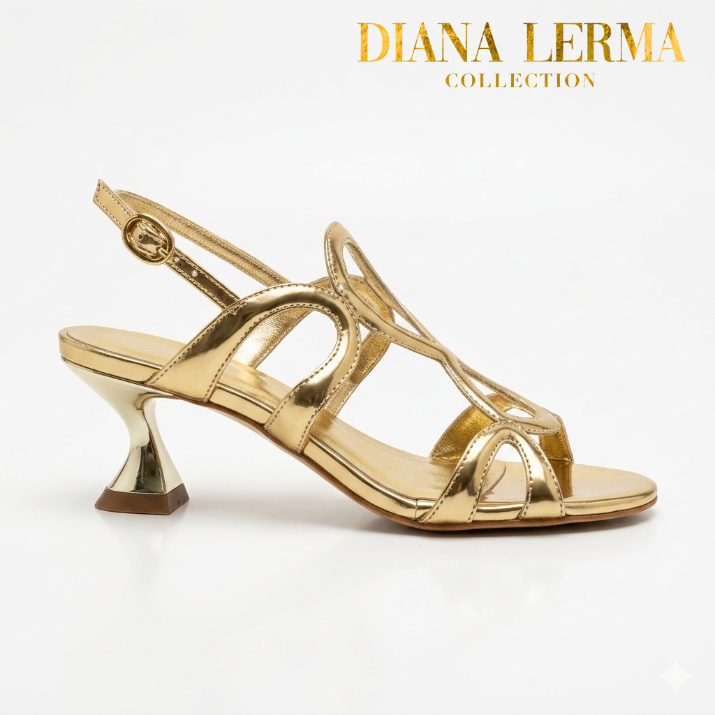 Gold Straps Heels