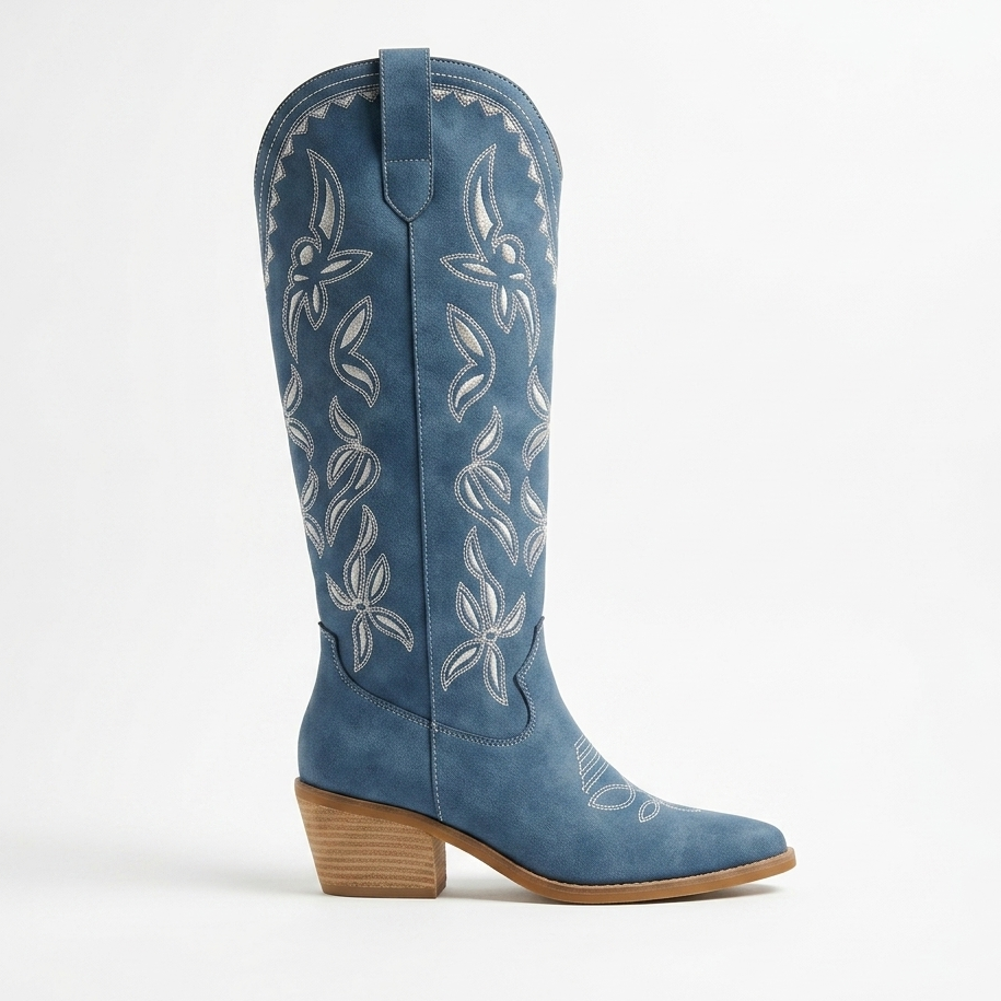 Denim Blue Cowboy Boots