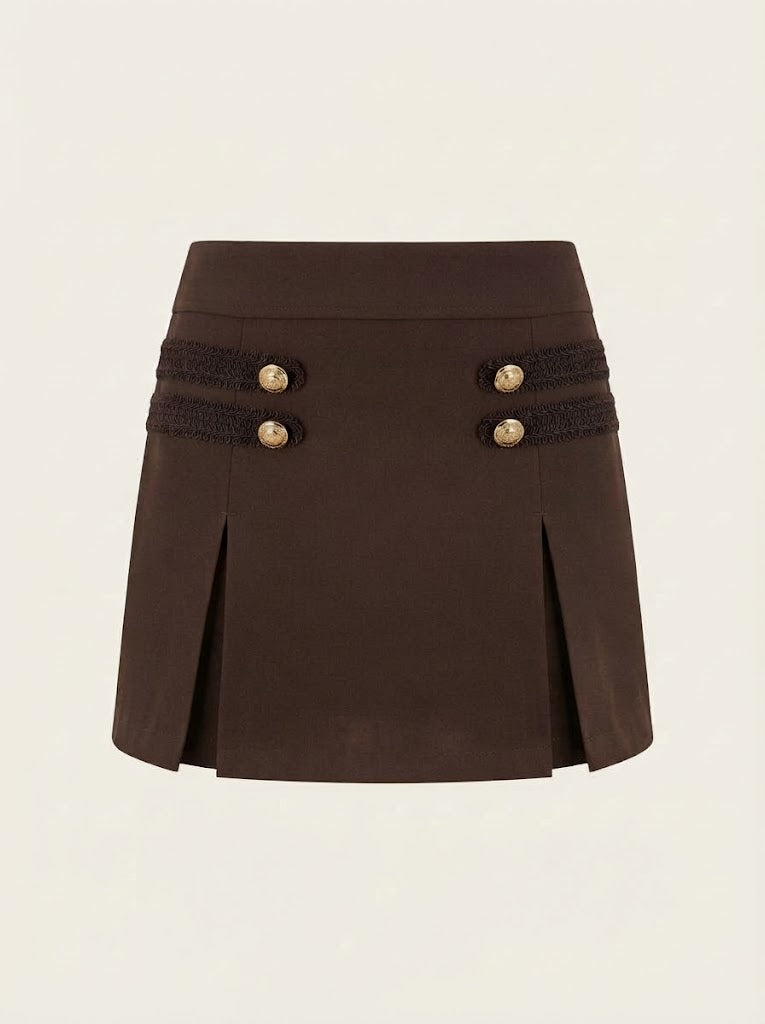 Detailed Pleated Skort
